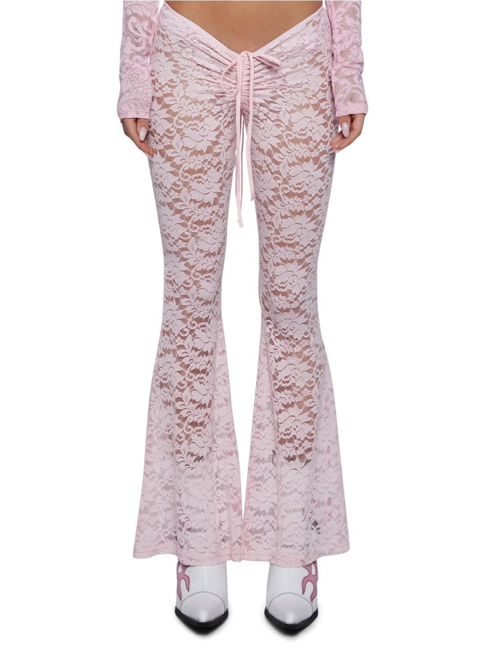 Sugar Thrillz HONEY WHIP V-CUT LACE BELL BOTTOMS
